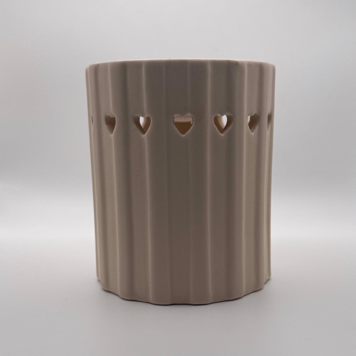Ribbed heart Tealight Wax burner