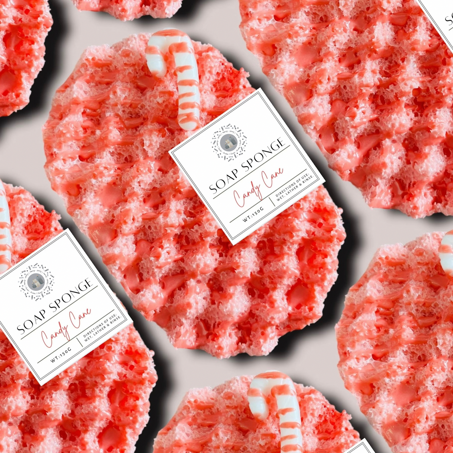 (FOR LUNA) Candy cane soap sponge