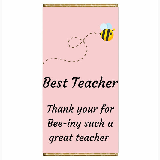 Teacher Appreciation Personalised chocolate bar