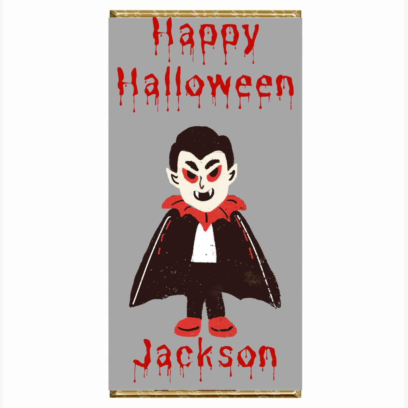 Halloween Personalised chocolate bar