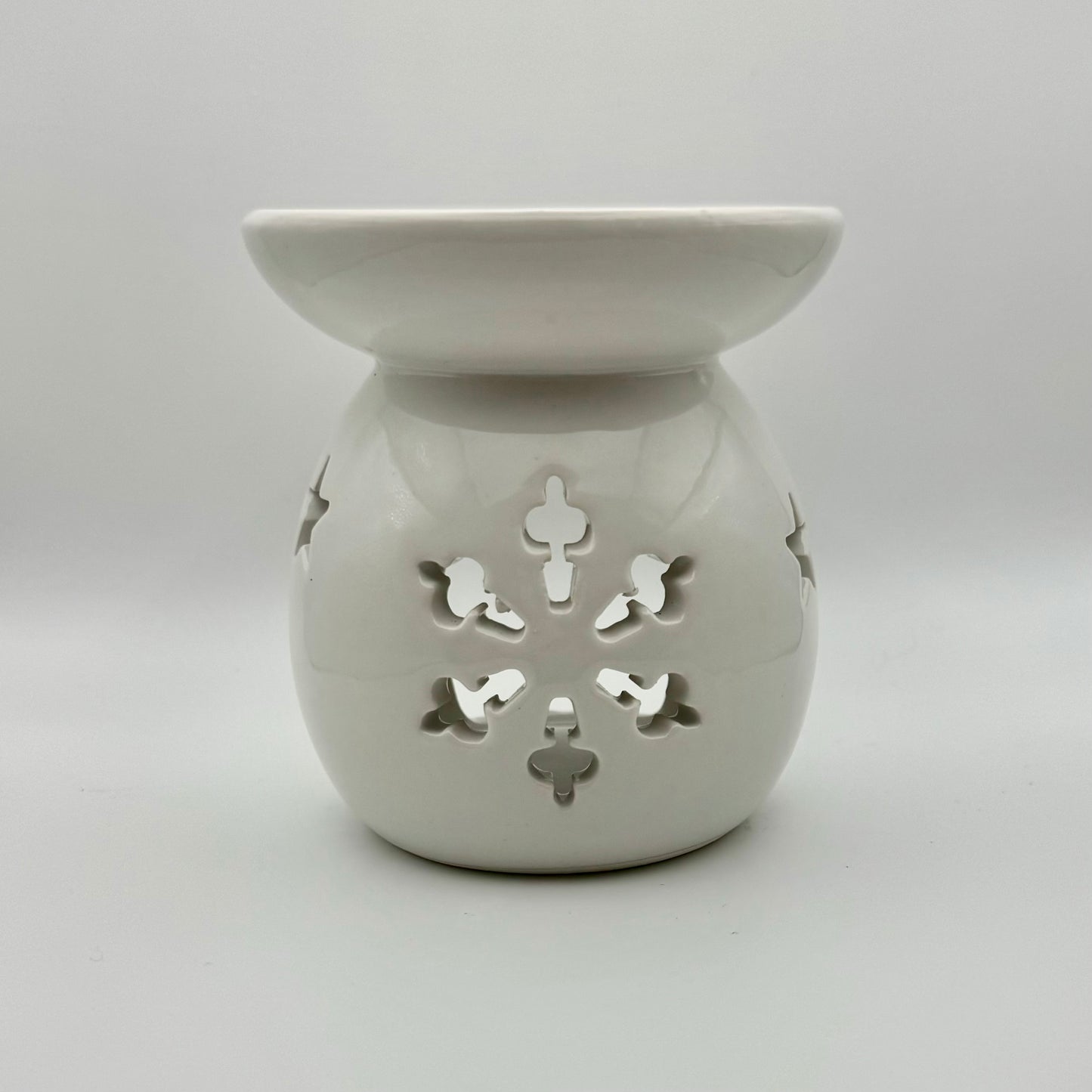 White Snowflake Tealight Wax Burner