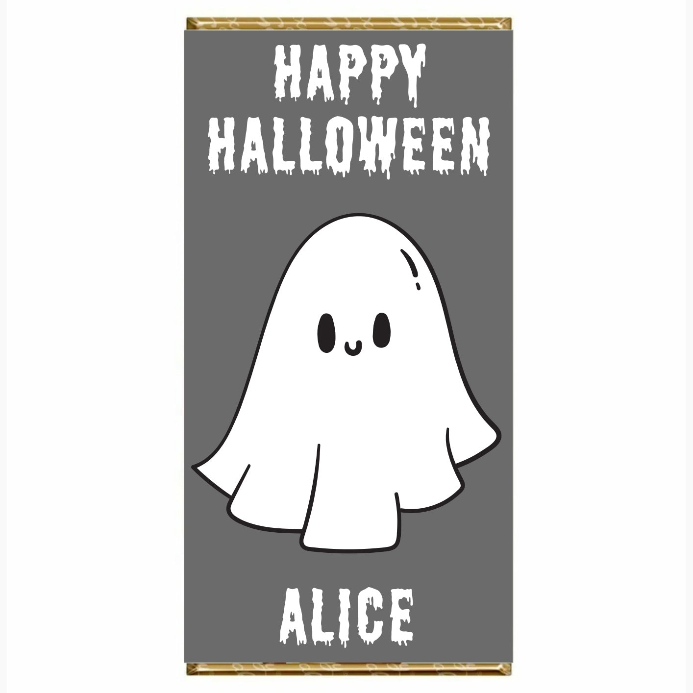 Halloween Personalised chocolate bar