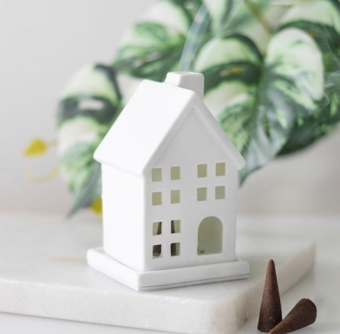 White House Incense Cone Holder
