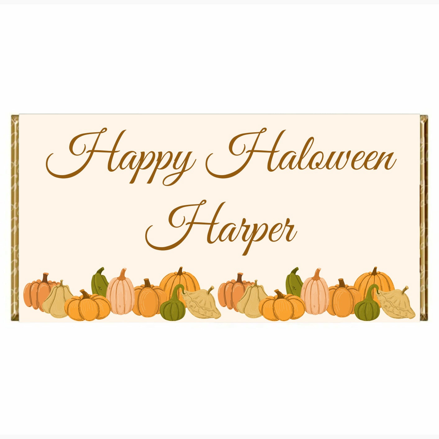 Halloween Personalised chocolate bar