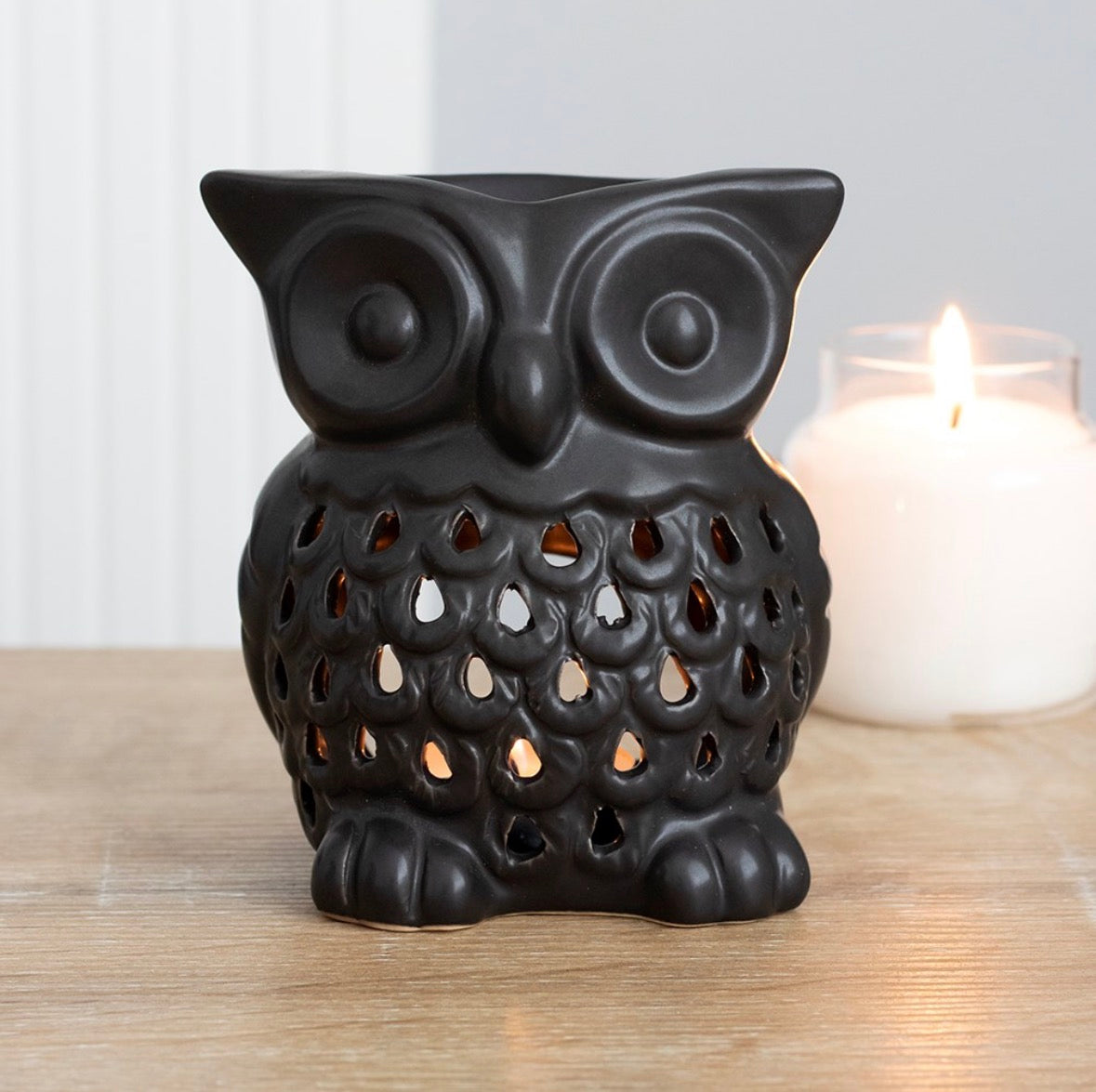 Black Owl Tealight Wax burner