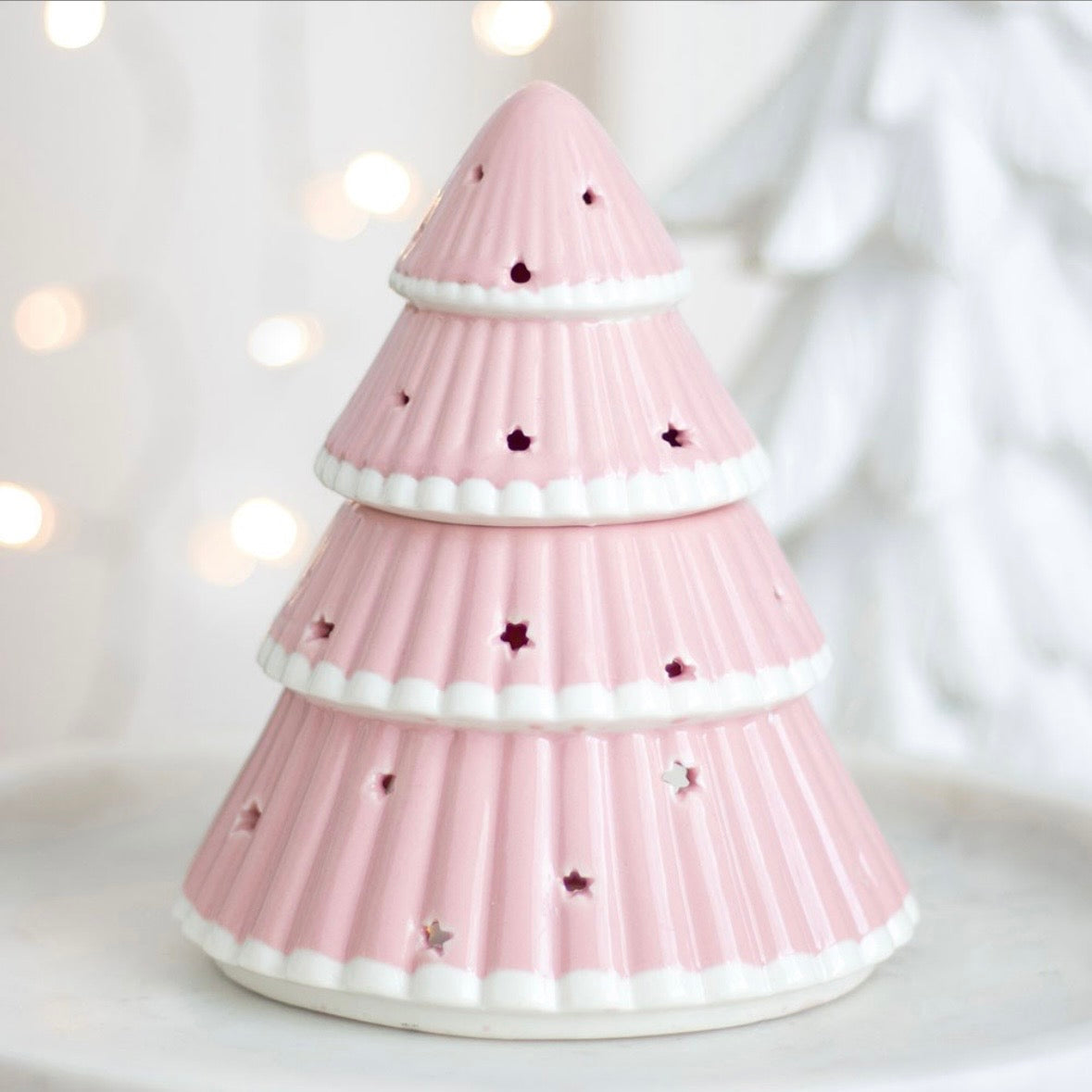 Pink Christmas Tree Wax Burner