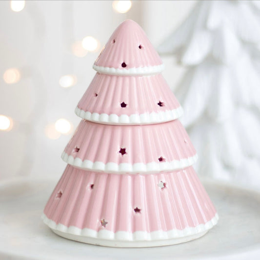 Pink Christmas Tree Wax Burner