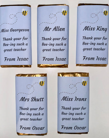 Personalised chocolate bar