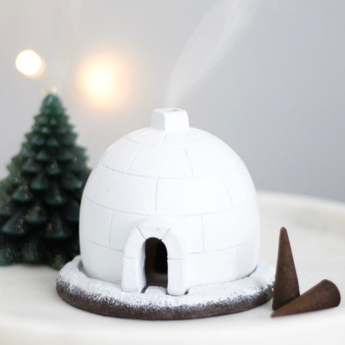 Winter Igloo Incense Cone Holder