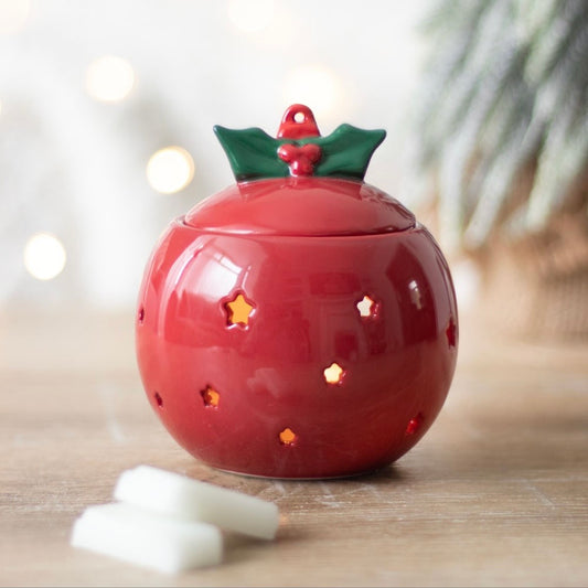 Red Bauble Wax Burner