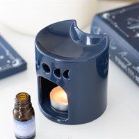 Blue Crescent Moon Wax Burner