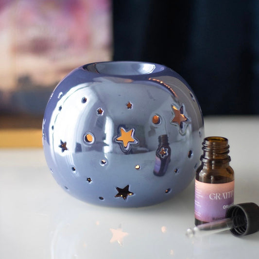 Blue/Purple iridescent Bauble Wax Burner