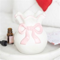 White & Pink Bow Wax Burner