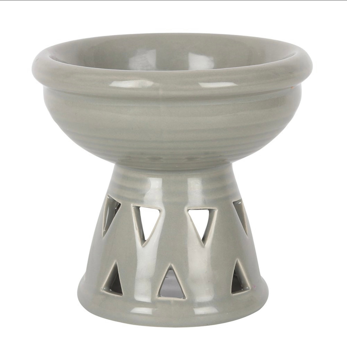 Grey deep bowl Tealight Wax burner
