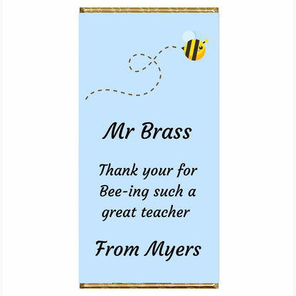 Teacher Appreciation Personalised chocolate bar
