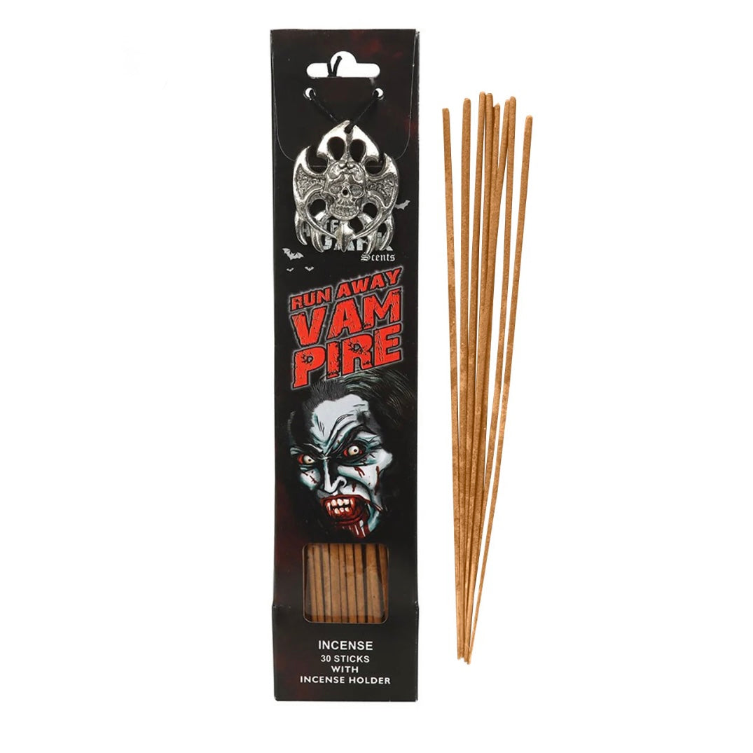 Run Away Vampire Incense Sticks and Holder