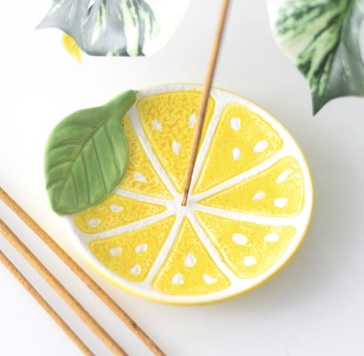 Lemon Incense Stick Holder