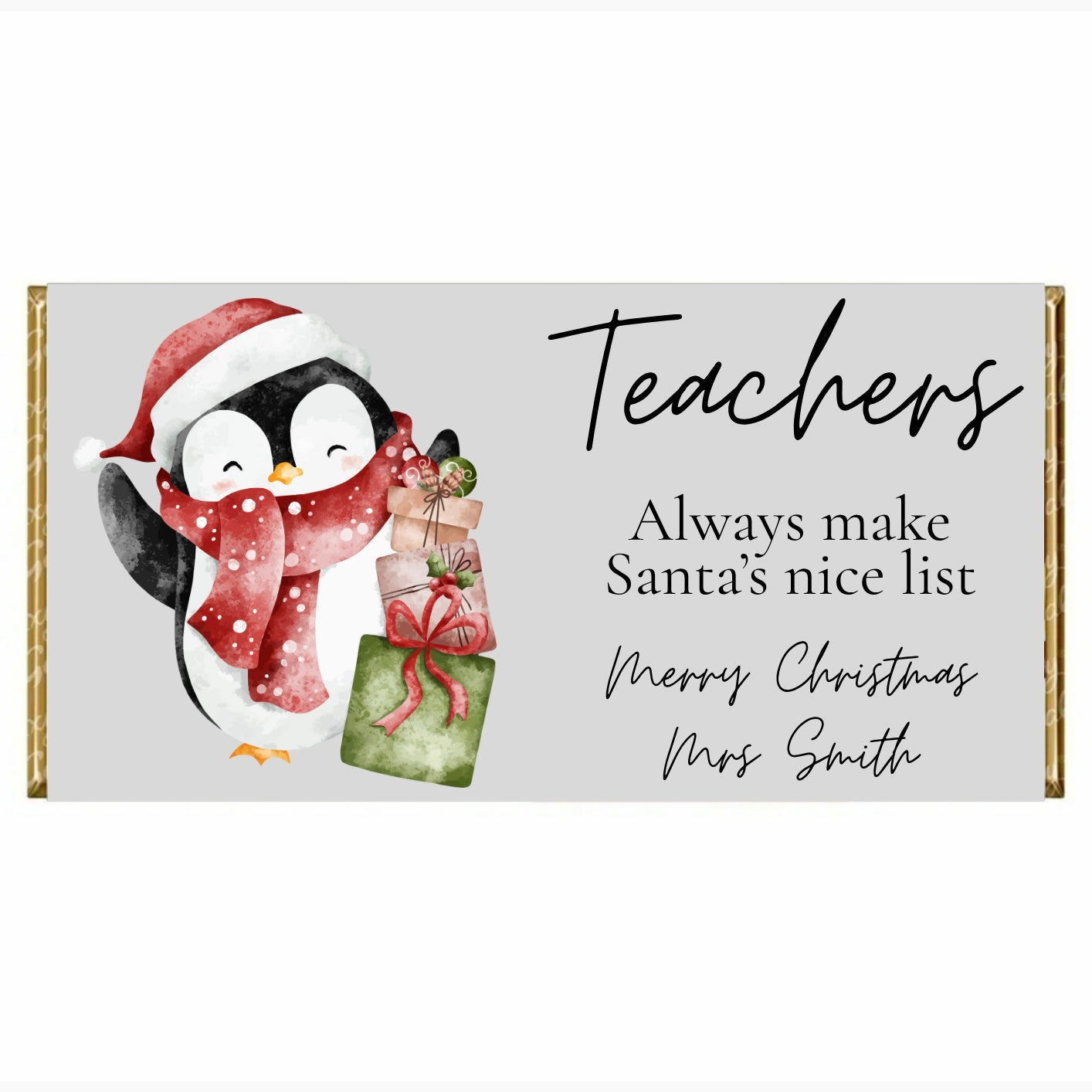 Christmas Personalised chocolate bar