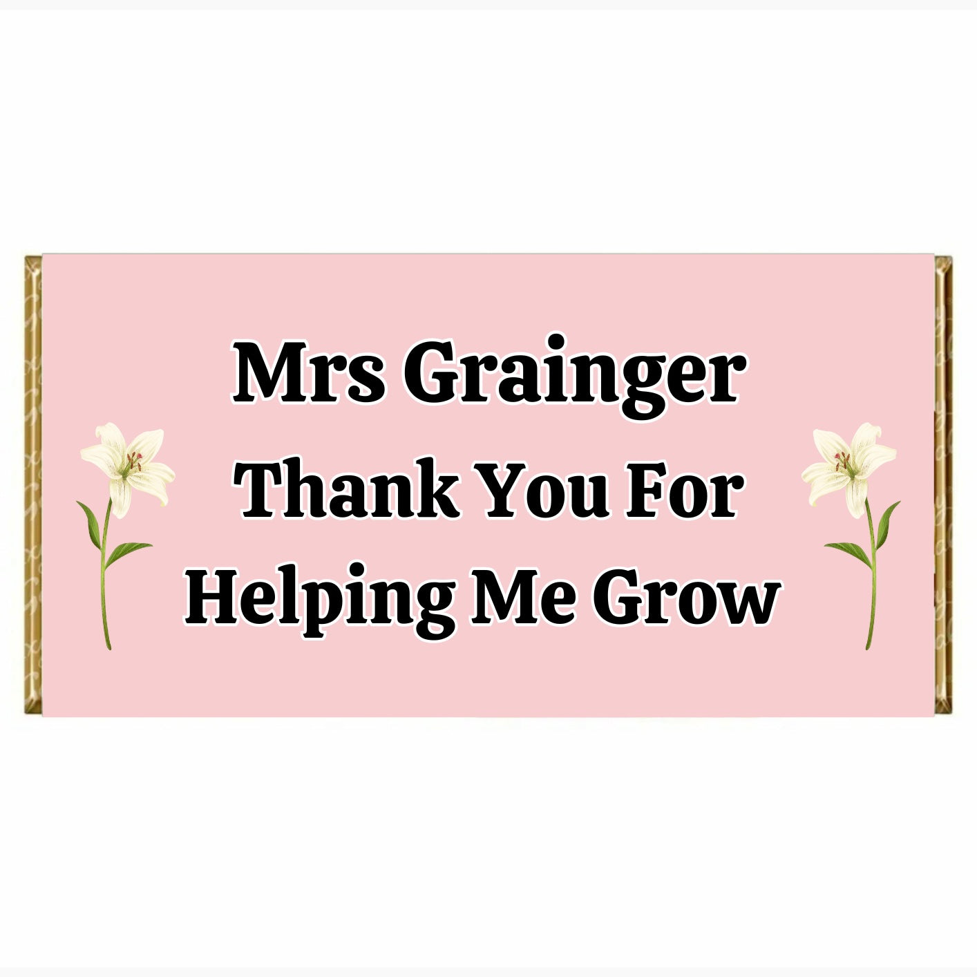 Teacher Appreciation Personalised chocolate bar