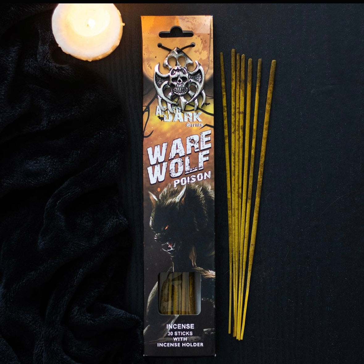 Werewolf Poison Incense Sticks and Holder