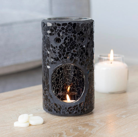 Black Crackle Tealight Wax burner