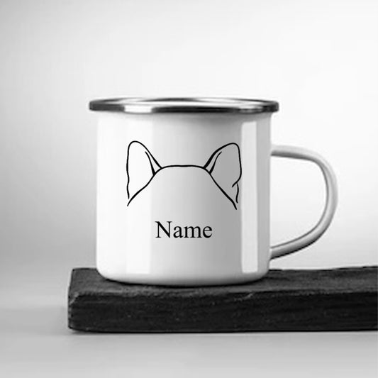 Personalised Dog Enamelled Steel Pup Cup