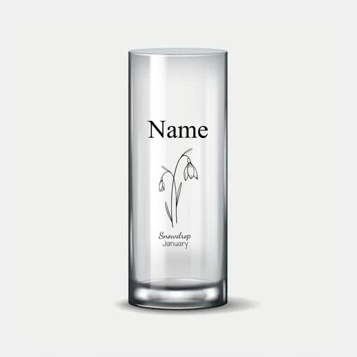 Personalised Birth Flower Glass