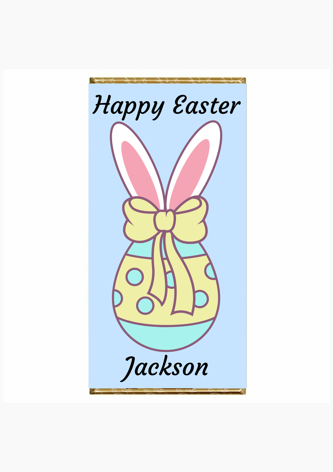Easter Personalised chocolate bar