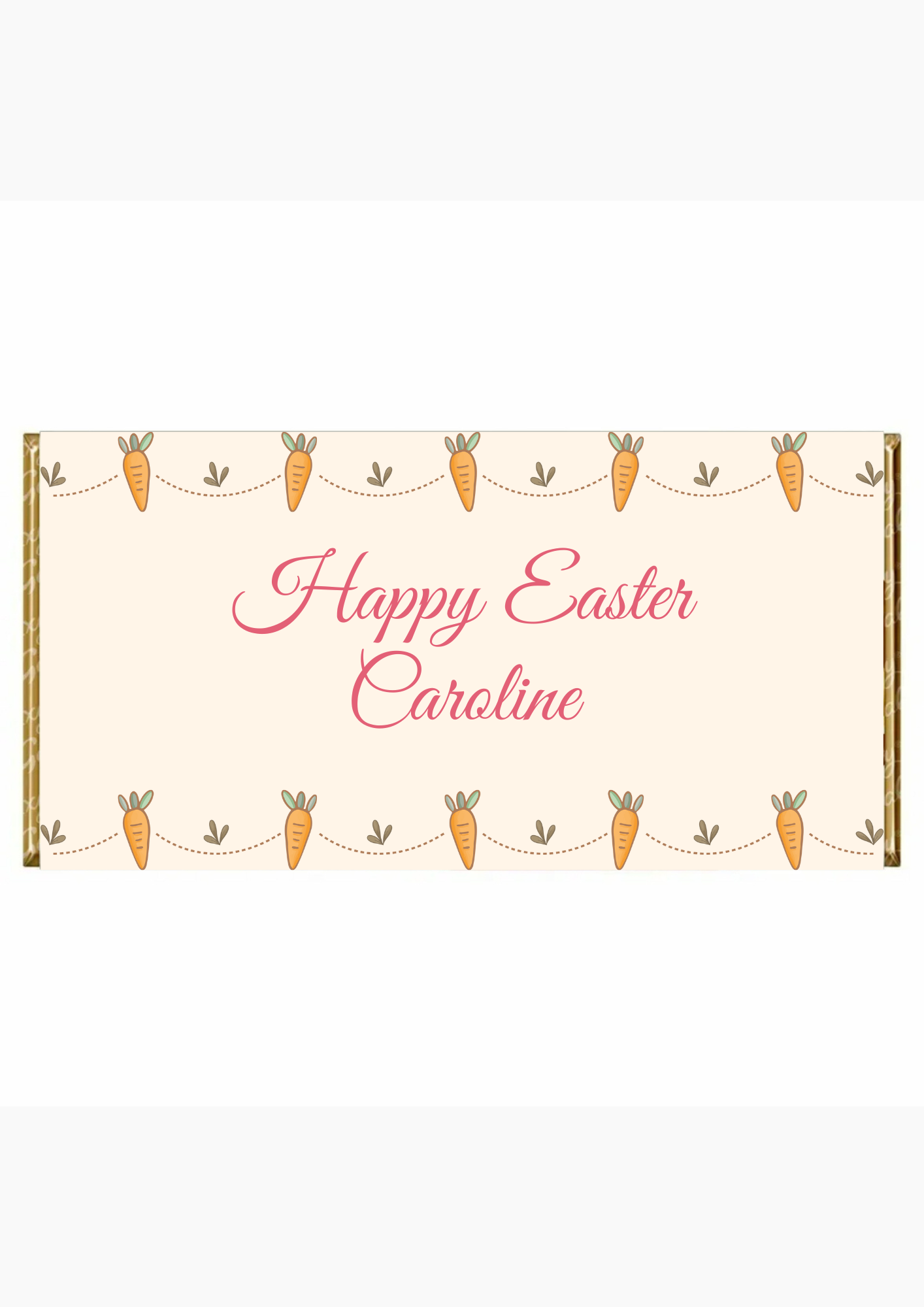 Easter Personalised chocolate bar