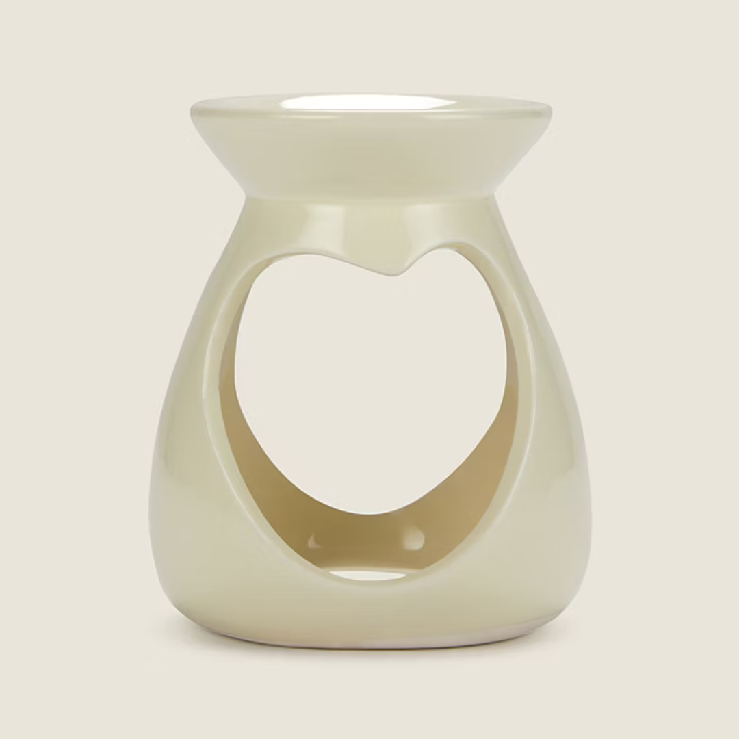 Cream heart Tealight Wax burner