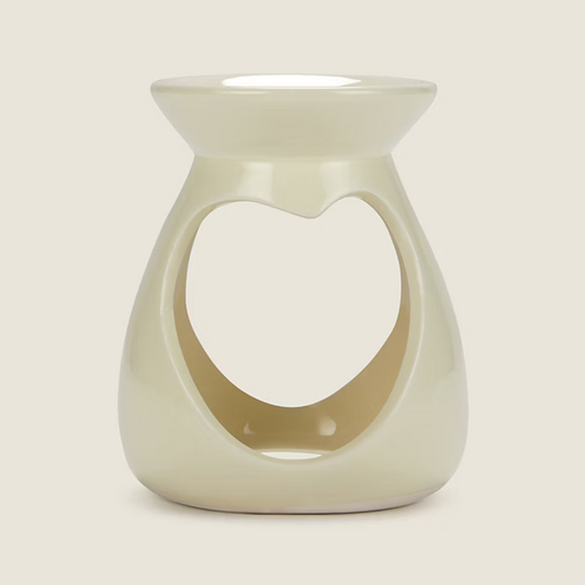 Cream heart Tealight Wax burner