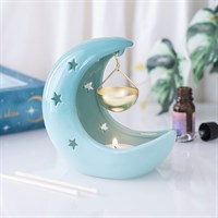 Pastel Blue Crescent Moon Wax Burner